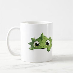 Dragon Peeking Niedlich Adorable Funny Animal Cart Kaffeetasse