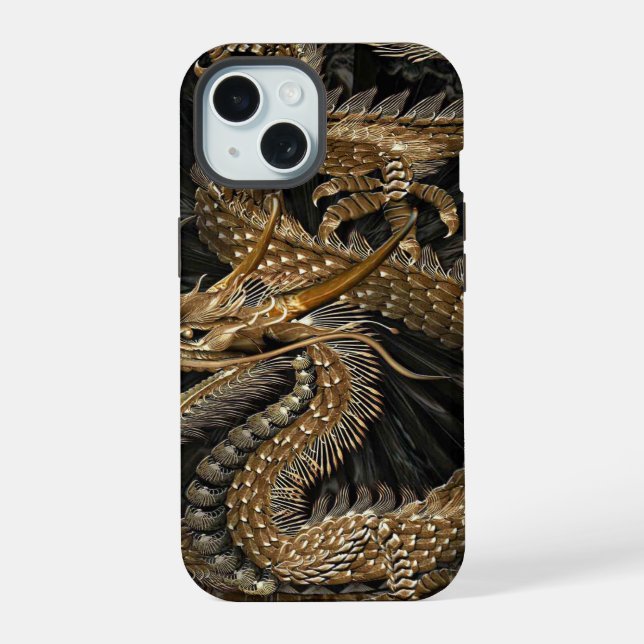 Dragon Pentagram iPhone 15 Hülle (Rückseite)