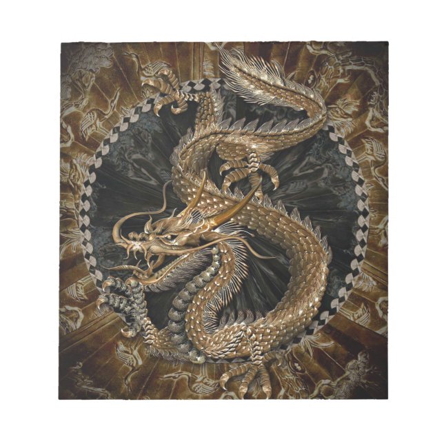 Dragon Pentagram Notizblock (Vorderseite)