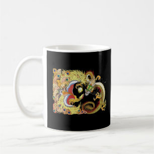Dragon Phoenix aus der Asiengeschichte mit Perlmut Kaffeetasse