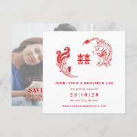 Dragon-Phoenix-Chinesisches Foto Save the Date