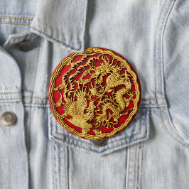 Dragon Phoenix Red Gold Chinesische Gastgeschenk H Button