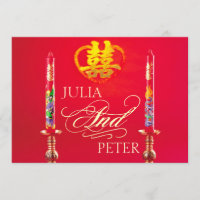 Dragon-Phoenix Rote Kerzen Chinesische Hochzeiten