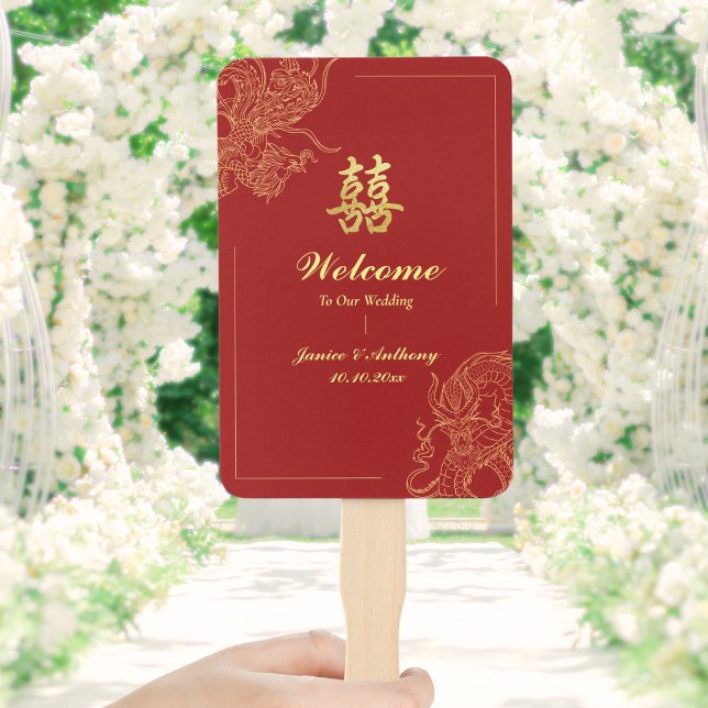 Dragon Phoenix Traditionelles chinesisches Hochzei Fächer (Von Creator hochgeladen)