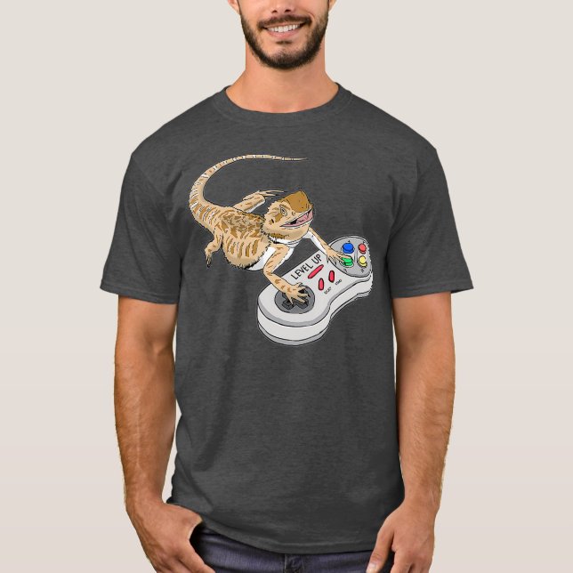 Dragon Playing Video Game Reptiles T-Shirt (Vorderseite)