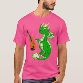 Dragon Playing Violine Funny Good Dragon Violin Lo T-Shirt