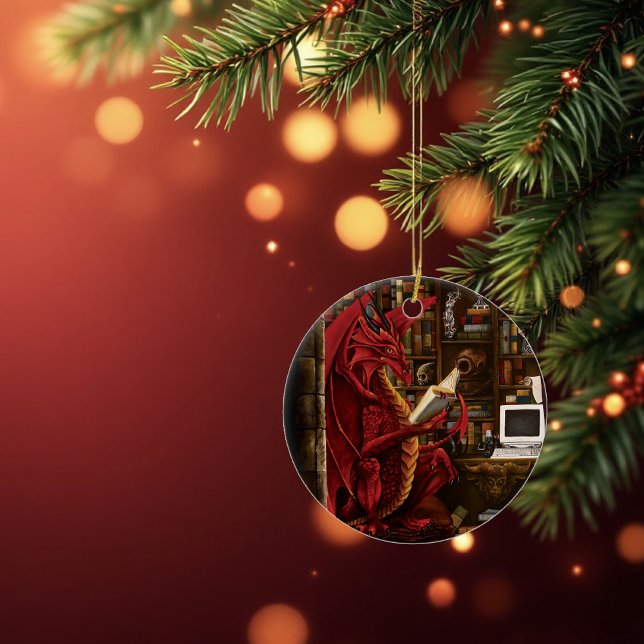 Dragon Podcast Library Keramik Ornament (Von Creator hochgeladen)