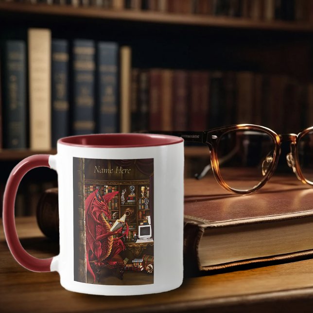 Dragon Podcast Library Tasse (Von Creator hochgeladen)