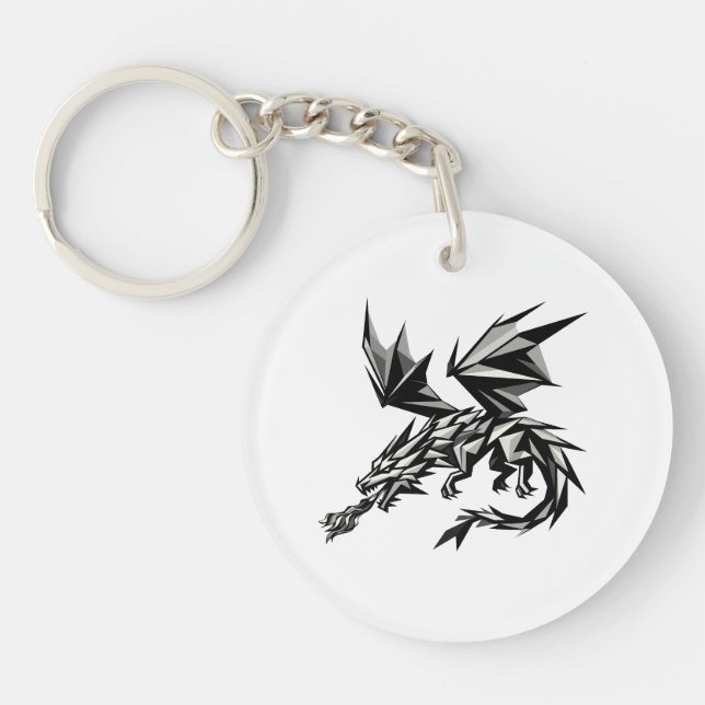 Dragón poligonal schlüsselanhänger (Vorderseite)