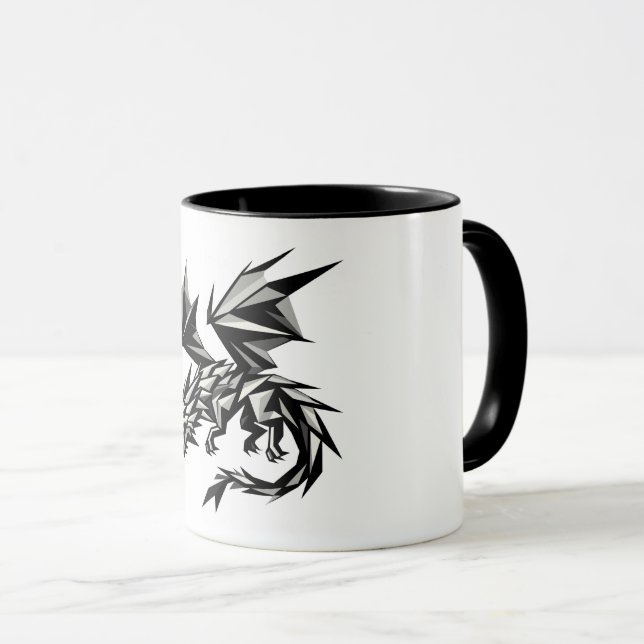 Dragón poligonal tasse (VorderseiteRechts)