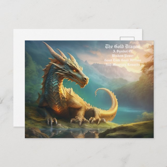Dragon Postcard Feiertagspostkarte (Vorne/Hinten)