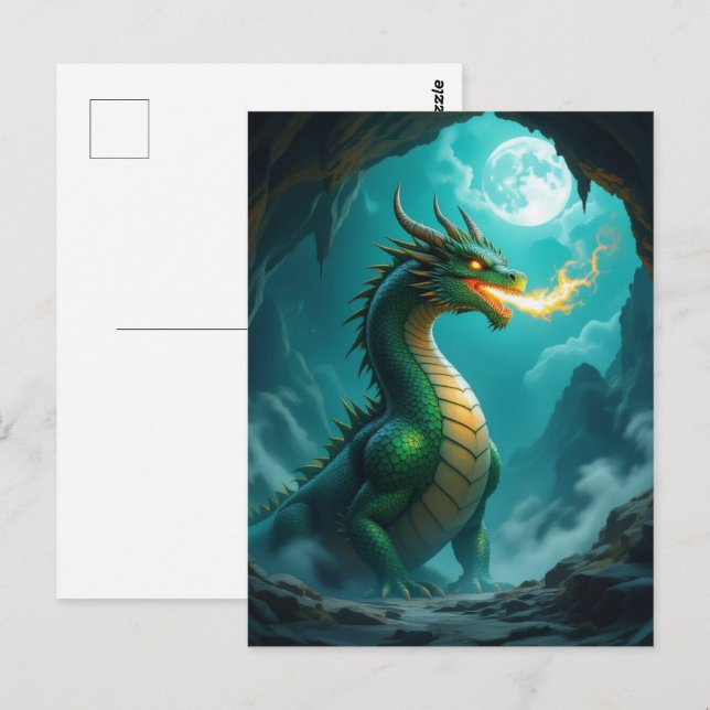 Dragon Postkarte (Vorne/Hinten)