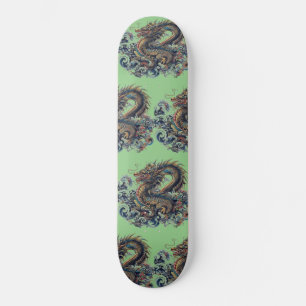 Dragon Pre-Built Complete Green Skateboard