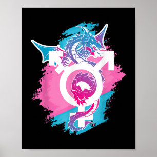 Dragon Pride Genderfluid Lgbt und Transpride Poster