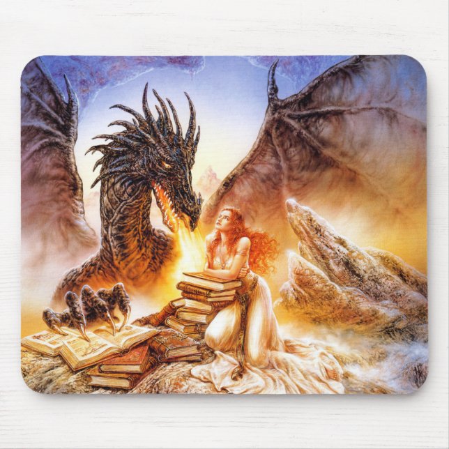 Dragon Princess Fantasy Art Mousepad (Vorne)