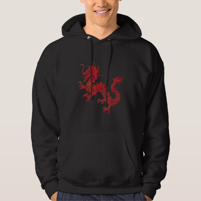 Dragon Print Art Wear Hoodie (Vorderseite)