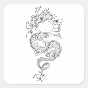 Dragon Quadratischer Aufkleber