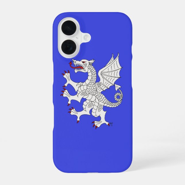 Dragon Rampant Argent iPhone 16 Hülle (Rückseite)