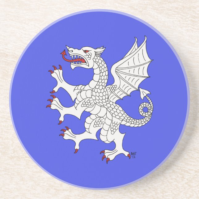 Dragon Rampant Argent Untersetzer (Vorne)