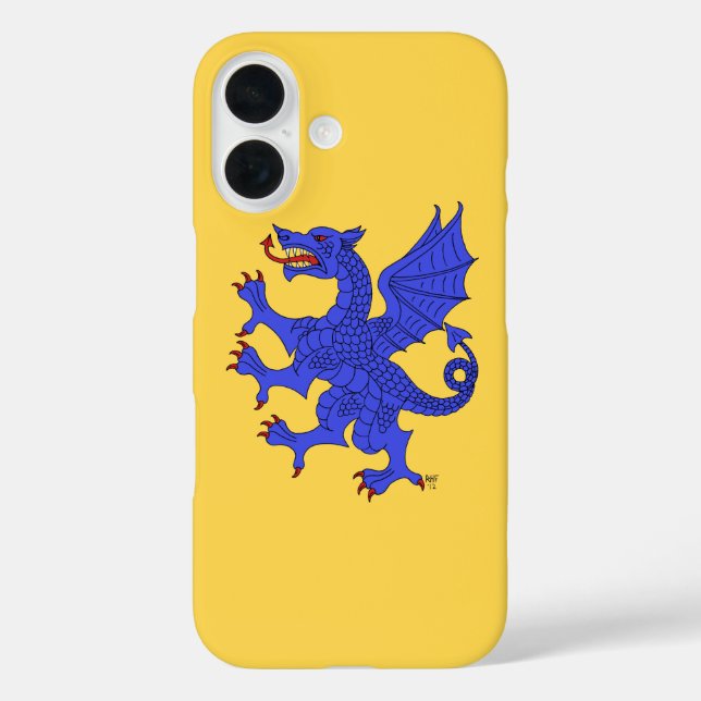Dragon Rampant Azure Case-Mate iPhone Hülle (Rückseite)