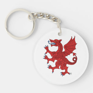 Dragon Rampant Gules Schlüsselanhänger