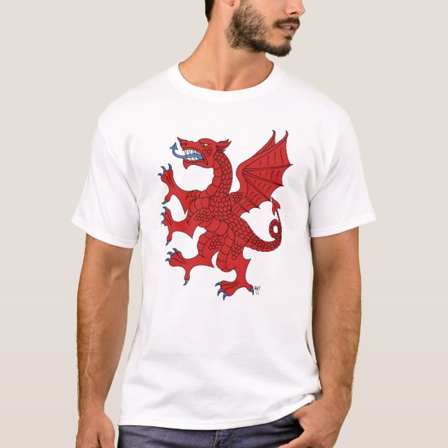 Dragon Rampant Gules T-Shirt (Vorderseite)