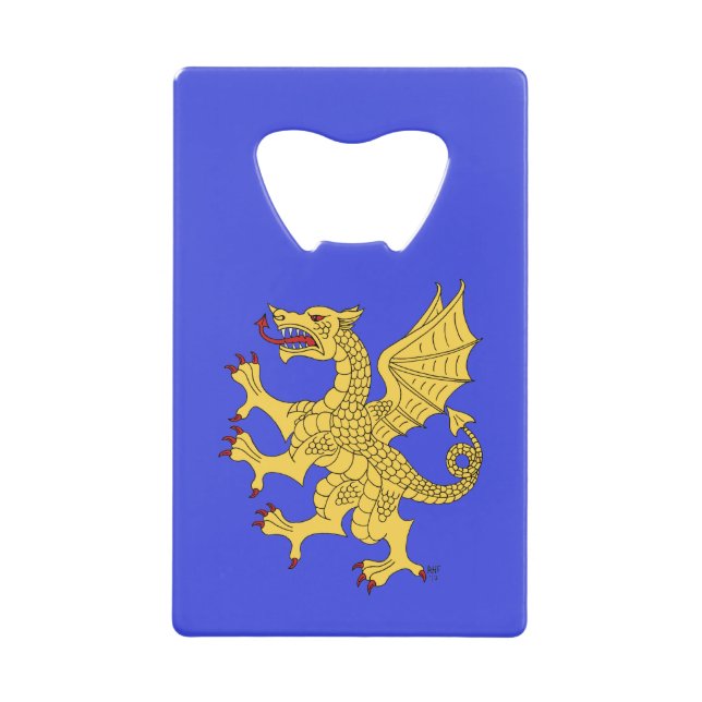 Dragon Rampant oder Geldbeutel Flaschenöffner (Vorderseite)