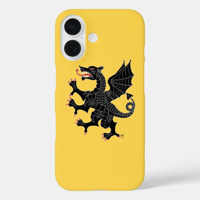 Dragon Rampant Sable Case-Mate iPhone Hülle (Rückseite)
