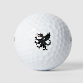 Dragon Rampant Sable Golfball