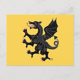 Dragon Rampant Sable Postkarte