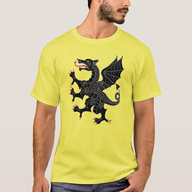 Dragon Rampant Sable T-Shirt (Vorderseite)