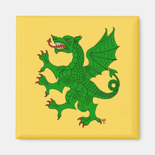 Dragon Rampant Vert Magnet