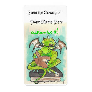 Dragon Reading Fantasy Art Aufkleber Buchzeichen