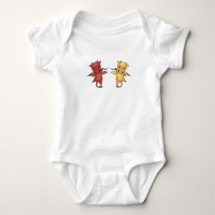 Dragon Red and Yellow Dragon Faible Fantasy Fantas Baby Strampler