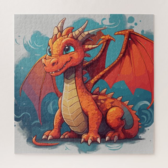 Dragon Red Artwork Puzzle (Vertikal)