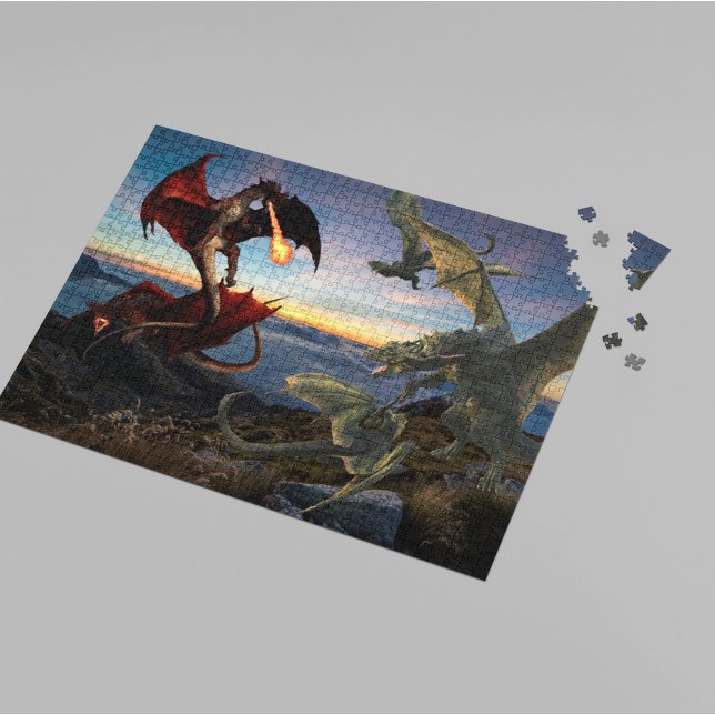 Dragon Red Green Battle Fantasy Puzzle (Von Creator hochgeladen)