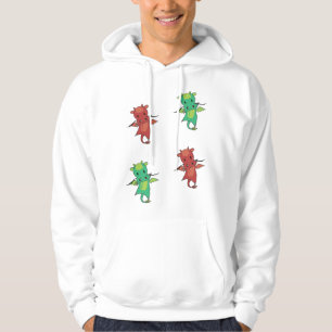 Dragon Red Green Fantasy Niedlicher Tiere für Kind Hoodie