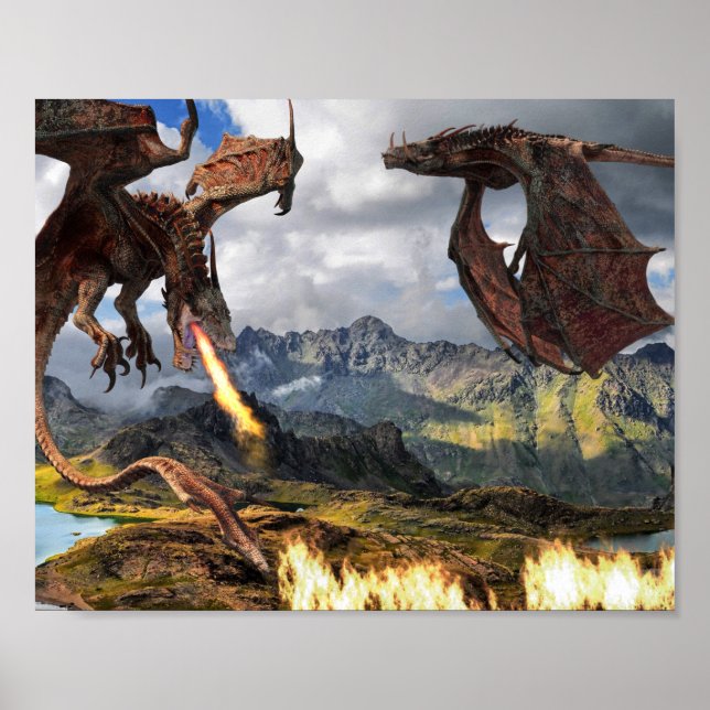 Dragon Red Wyvern Poster (Vorne)