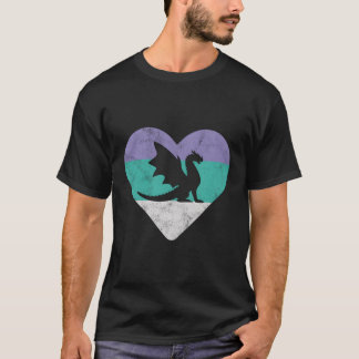 Dragon Retro Geschenk für Frauen oder Mädchen T-Shirt