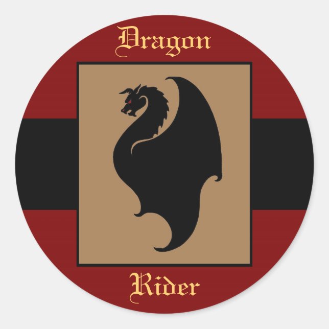Dragon Rider Birthday Stickers (Vorderseite)