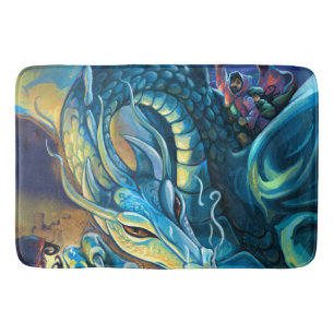 Dragon Rider Fantasy Art Badematte
