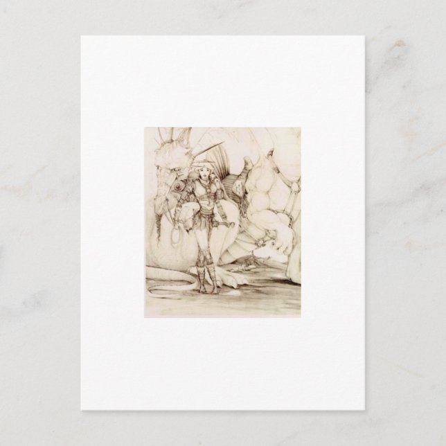 Dragon Rider Postkarte (Vorderseite)