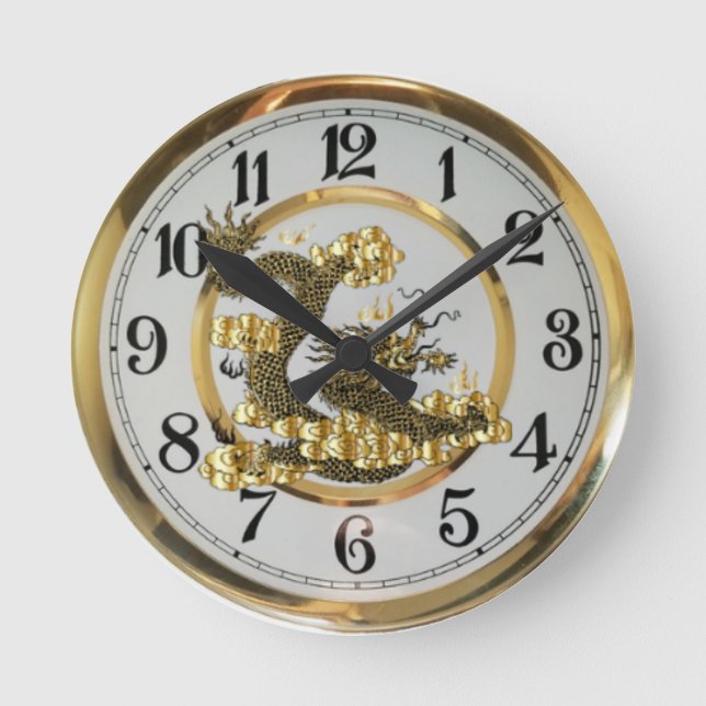 Dragon Runde Wanduhr (Vorderseite)