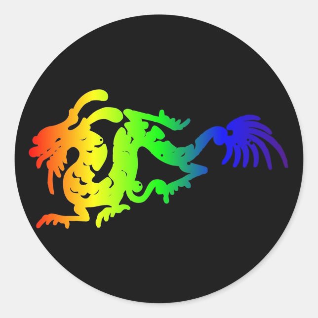 Dragon Runder Aufkleber (Vorderseite)