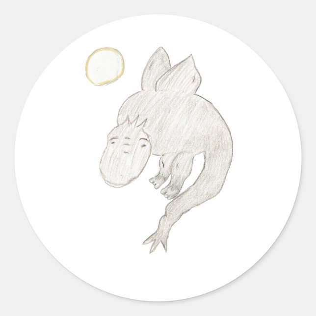 Dragon Runder Aufkleber (Vorderseite)