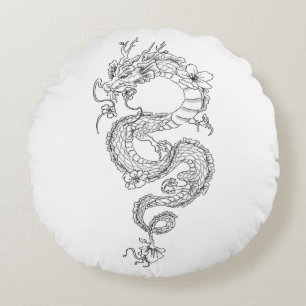 Dragon Rundes Kissen