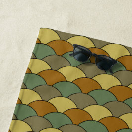 Dragon Scales, Fans, Waves, Seigaiha, Camouflage Strandtuch