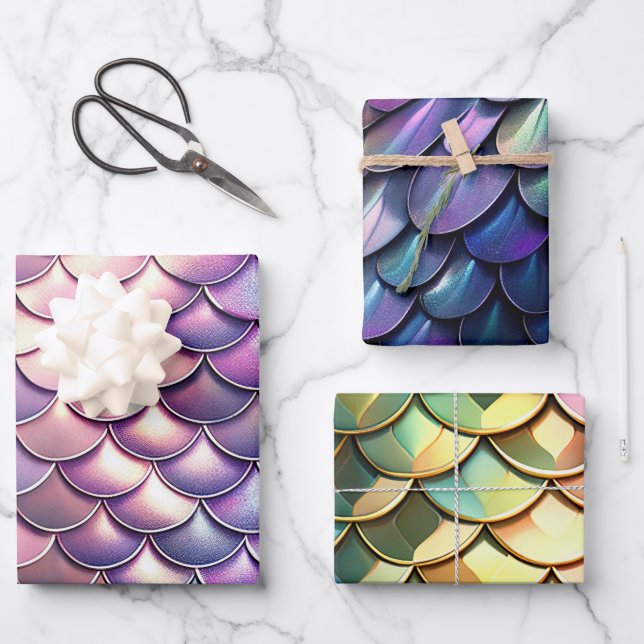Dragon Scales Geschenkpapier Set (Vorderseite)