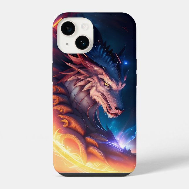 Dragon Scape Feuernacht iPhone Hülle (Rückseite)