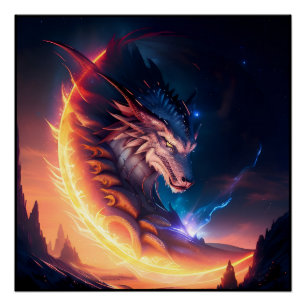 Dragon Scape Feuernacht Poster